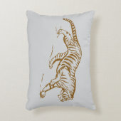 Wild Sprint Pillow - Fierce Running Tiger Dekokissen (Vorderseite(Vertikal))