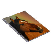 Wild Stallion, Golden Light and Rainbow Notizblock (Rechte Seite)