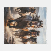 Wild Stampede Fleecedecke (Vorderseite (Horizontal))