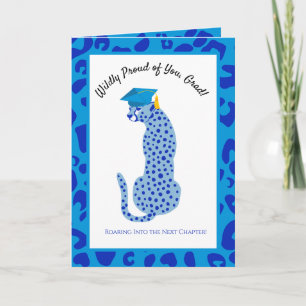 Wild stolz Next Chapter Blaues Leopard-Abschluss Karte