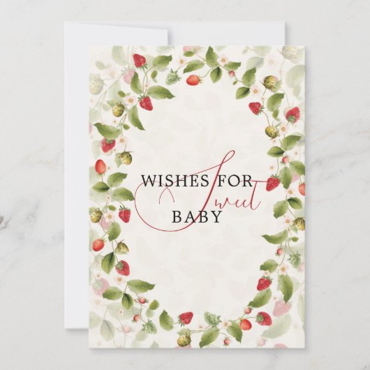 WILD STRAW BERRY SWEET BABY SHOWER EINLADUNG (Vorderseite)