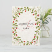 WILD STRAW BERRY SWEET BABY SHOWER EINLADUNG (Stehend Vorderseite)