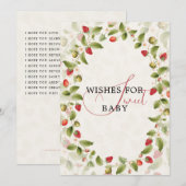 WILD STRAW BERRY SWEET BABY SHOWER EINLADUNG (Vorne/Hinten)