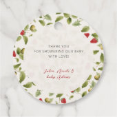 WILD STRAW BERRY SWEET BABY SHOWER GESCHENKANHÄNGER (Rückseite)