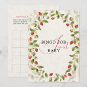 WILD STRAW BERRY SWEET BABY SHOWER INVITATION EINLADUNG (Vorne/Hinten)