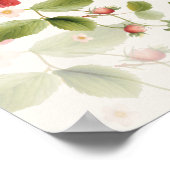 WILD STRAW BERRY SWEET BABY SHOWER POSTER (Ecke)