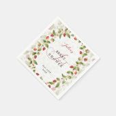 WILD STRAW BERRY SWEET BABY SHOWER SERVIETTE (Ecke)