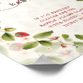 WILD STRAW BERRY SWEET BABY SHOWER SIGN POSTER (Ecke)