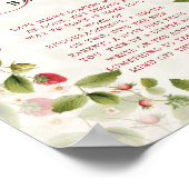 WILD STRAW BERRY SWEET BABY SHOWER SIGN POSTER (Ecke)