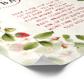 WILD STRAW BERRY SWEET BABY SHOWER SIGN POSTER (Ecke)