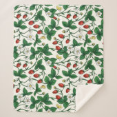 Wild strawberries red/yellow/green/off white sherpadecke (Vorderseite)