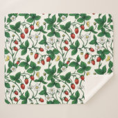 Wild strawberries red/yellow/green/off white sherpadecke (Vorderseite (Horizontal))