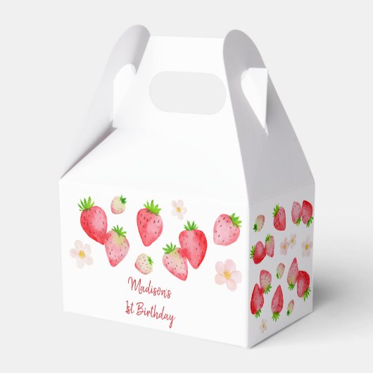 Wild Strawberry Berry Sweet Birthday Geschenkschachtel (Vorderseite)