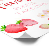 Wild Strawberry Birthday Party für Zeichen Poster (Ecke)
