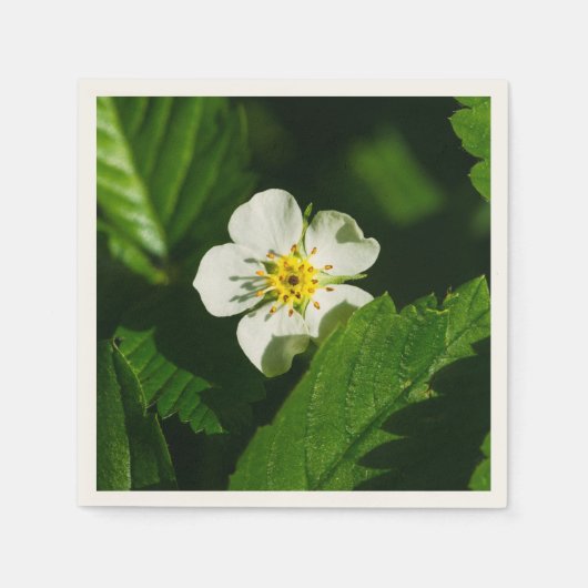 Wild Strawberry Blume Serviette (Vorderseite)