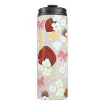 Wild Strawberry-Blüten-Thermal-Tumbler