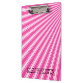 Wild Strawberry Color Stripe Funky Muster Klemmbrett (Links)