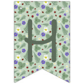 Wild Strawberry & Fern | "Happy Retirement" Wimpelkette (Erste Fahne)