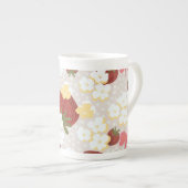 Wild Strawberry Flower Tall Mug Porzellantasse (Vorderseite Rechts)