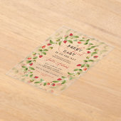 WILD STRAWBERRY SWEET BABY SHOWER ACRYLEINLADUNGEN (Ablage )