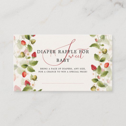 WILD STRAWBERRY SWEET BABY SHOWER BEGLEITKARTE (Vorderseite)