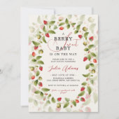 WILD STRAWBERRY SWEET BABY SHOWER EINLADUNG (Vorderseite)