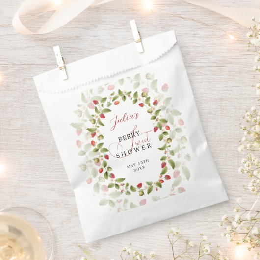 WILD STRAWBERRY SWEET BABY SHOWER GESCHENKTÜTCHEN (Ausgeschnitten)