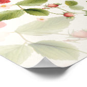 WILD STRAWBERRY SWEET BABY SHOWER POSTER (Ecke)