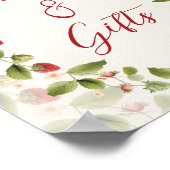 WILD STRAWBERRY SWEET BABY SHOWER POSTER (Ecke)