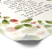 WILD STRAWBERRY SWEET BABY SHOWER POSTER (Ecke)