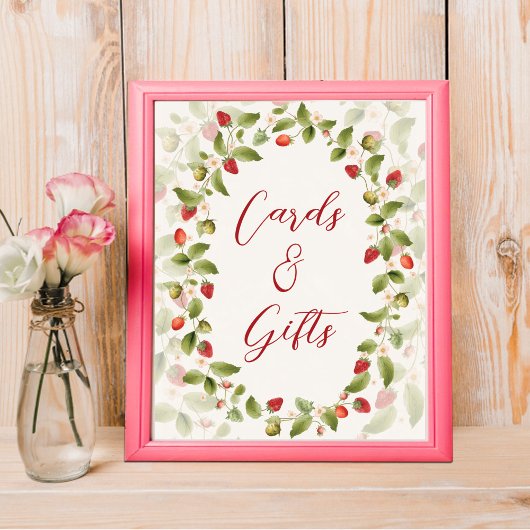 WILD STRAWBERRY SWEET BABY SHOWER POSTER