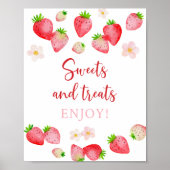 Wild Strawberry Sweet Leckereien Geburtstagszeiche Poster (Vorne)