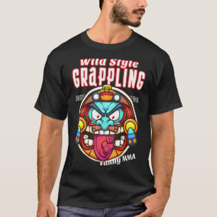 Wild Style Grappling Demon Mixed Martial Arts Jiu  T-Shirt