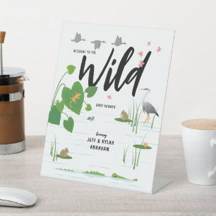 Wild-Sumpf-Kreaturen Kinderdusche Sockelschild