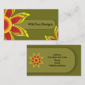 Wild Sun entwirft Visitenkarten. Visitenkarte (Vorne/Hinten)