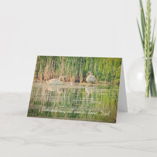 Wild Swans Vathers Day Card Karte (Vorderseite)