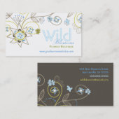 Wild Sweet Blue Blossom Blume Whimsisches Floral Visitenkarte (Vorne/Hinten)