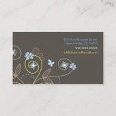 Wild Sweet Blue Blossom Blume Whimsisches Floral Visitenkarte (Rückseite)