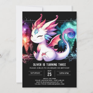 Wild Sweet Dragon Birthday Einladung