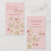 Wild Sweet Pink Blossom Blume Whimsisches Floral Visitenkarte (Vorne/Hinten)