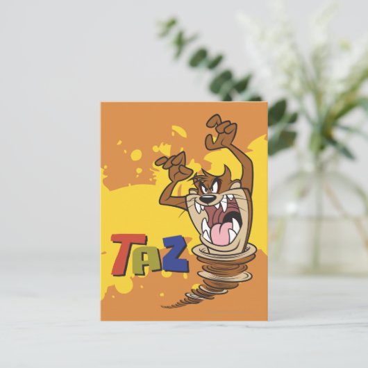 Wild TAZ™ Postkarte (Stehend Vorderseite)