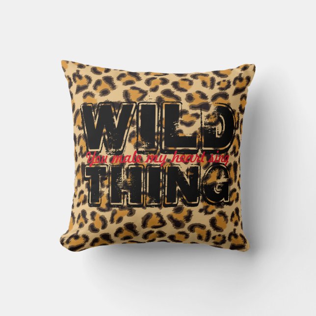 Wild Thing - Leopard Print Kissen (Vorderseite)