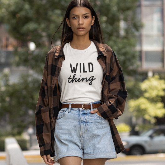 Wild Thing | Moderne trendy stilvolle Fun Quote Ar Tri-Blend Shirt