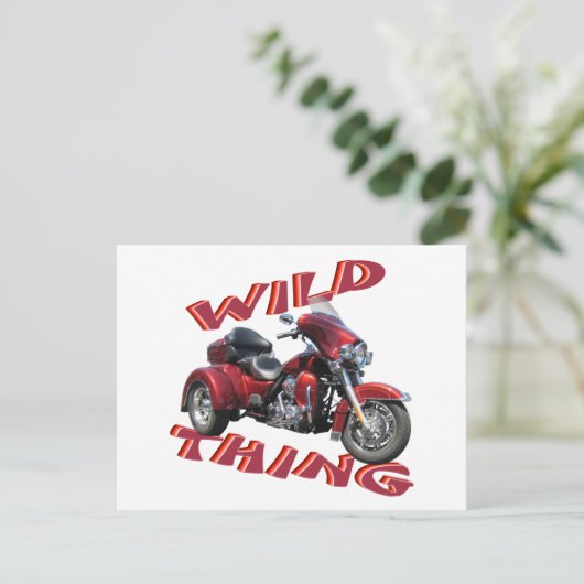 Wild Thing Trike Postkarte (Stehend Vorderseite)