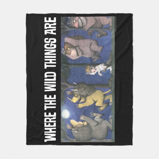 Wild Things and Max Dancing in Moonlight Fleecedecke (Vorderseite)