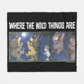 Wild Things and Max Dancing in Moonlight Fleecedecke (Vorderseite (Horizontal))