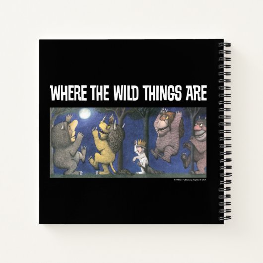 Wild Things and Max Dancing in Moonlight Notizblock (Rückseite)