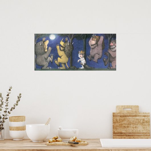 Wild Things and Max Dancing in Moonlight Poster (Küche)