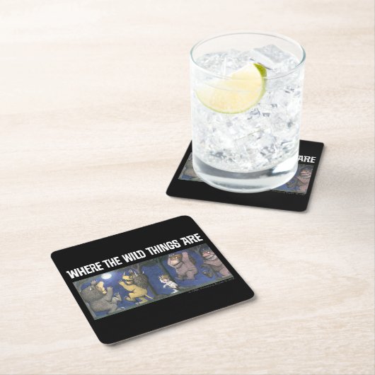 Wild Things and Max Dancing in Moonlight Rechteckiger Pappuntersetzer (Vor Ort)