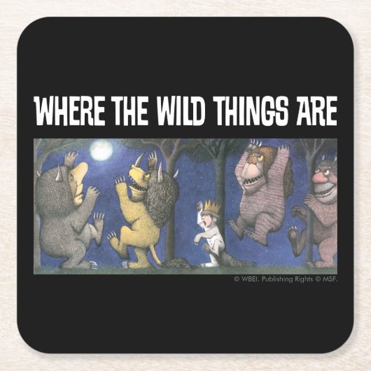 Wild Things and Max Dancing in Moonlight Rechteckiger Pappuntersetzer (Vorderseite)